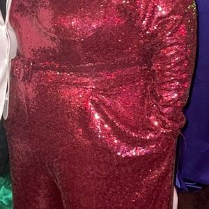 Eloquii Red Sequin Jumpsuit